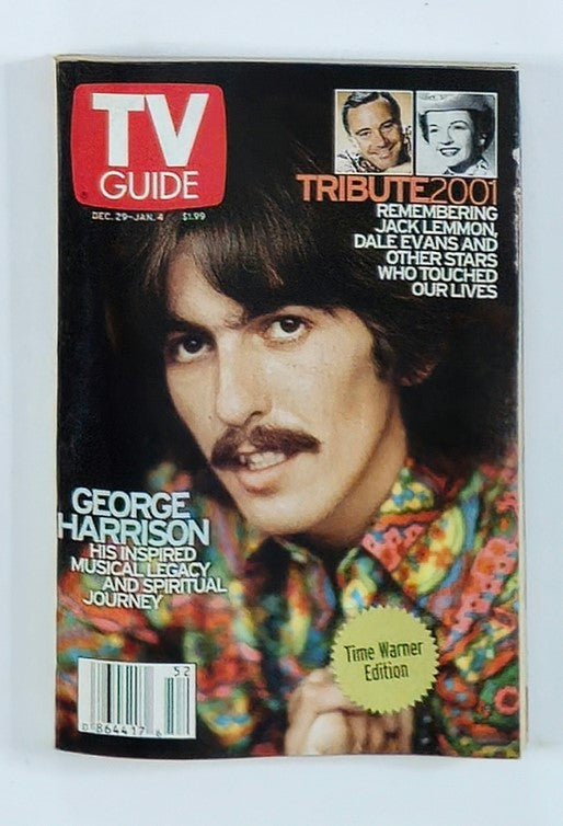 TV Guide Magazine December 29 2001 George Harrison Rochester Ed. No Label