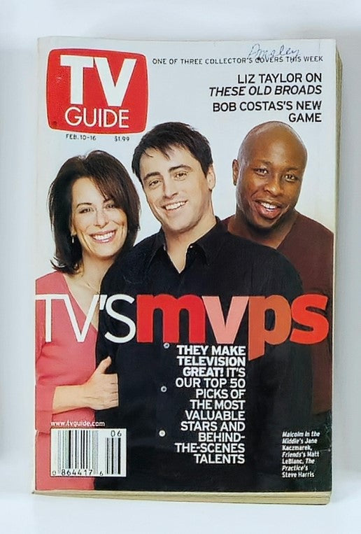 TV Guide Magazine February 10 2001 Matt LeBlanc Rochester Ed. No Label