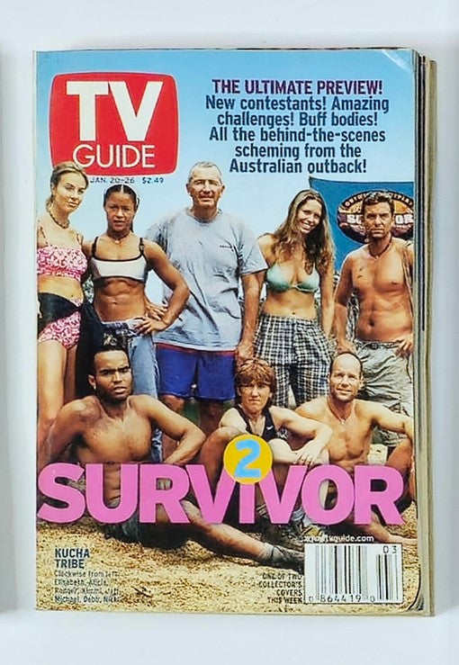 TV Guide Magazine January 20 2001 Kucha Tribe Survivor 2 NY Metro Ed. No Label