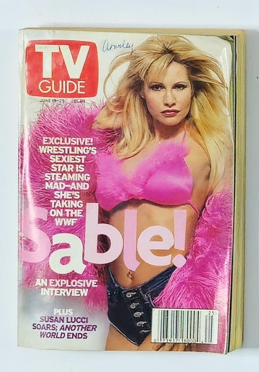 TV Guide Magazine June 19 1999 WWF Sable Rochester Ed. No Label