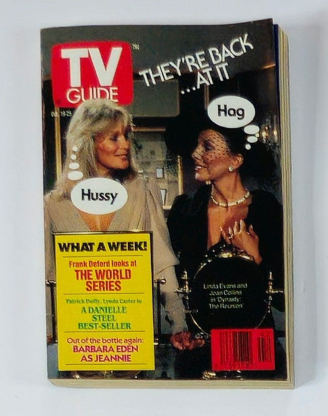 TV Guide Magazine October 19 1991 Linda Evans Joan Collins NY Metro Ed. No Label