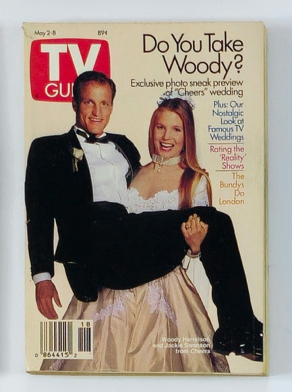 TV Guide Magazine May 2 1992 Woody Harrelson & Jackie S. Rochester Ed. No Label