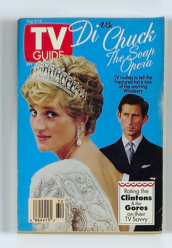 TV Guide Magazine August 8 1992 Princess Diana Rochester Ed. No Label