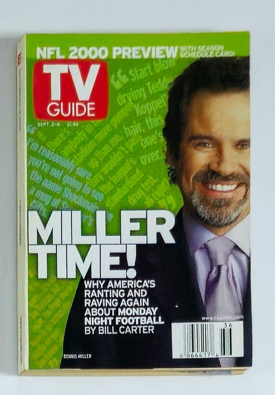 TV Guide Magazine September 2 2000 Dennis Miller NY Metro Ed. No Label