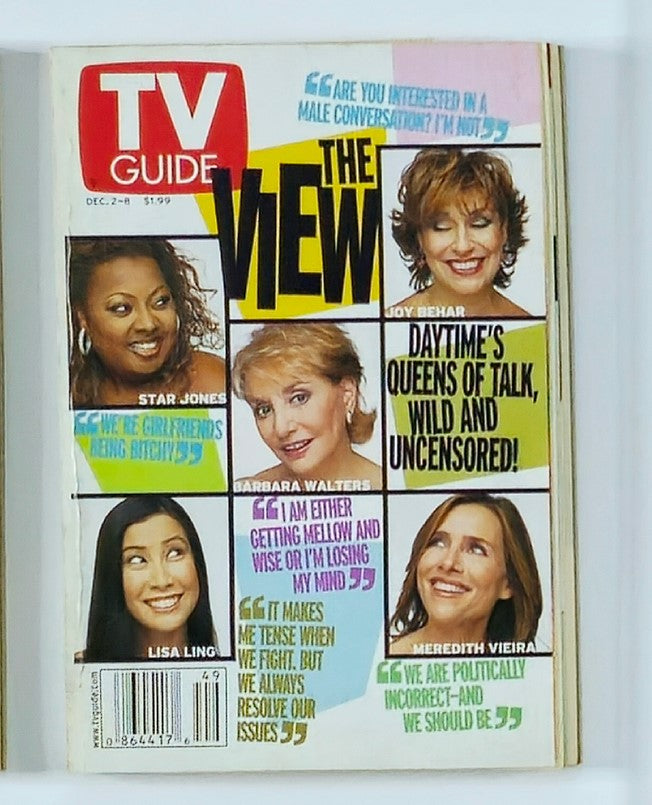 TV Guide Magazine December 2 2000 Barbara Walters NY Metro Ed. No Label