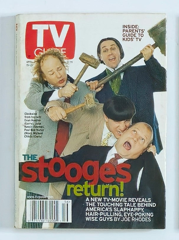 TV Guide Magazine April 15 2000 Evan Handler, The Stooges NY Metro Ed. No Label