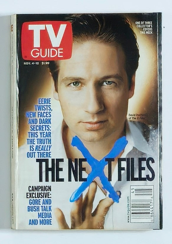 TV Guide Magazine November 4 2000 The X-Files' David Duchovny NY Metro Ed.