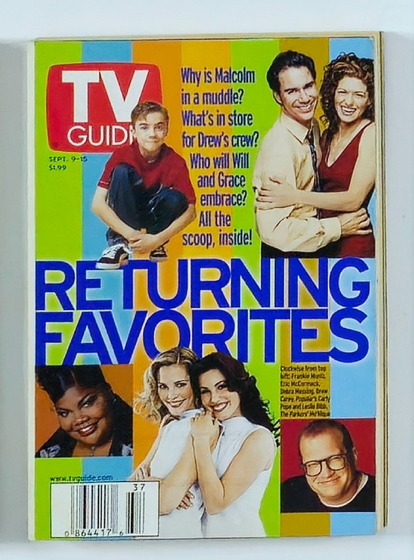 TV Guide Magazine September 9 2000 Frankie Muniz, Eric McCormack NY Metro Ed.