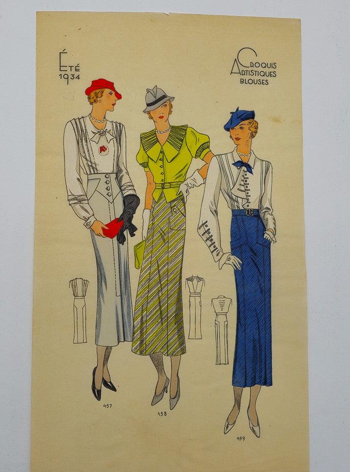 Croquis Elegants: Modeles D'Avant Saison Hiver 1933 Brochure