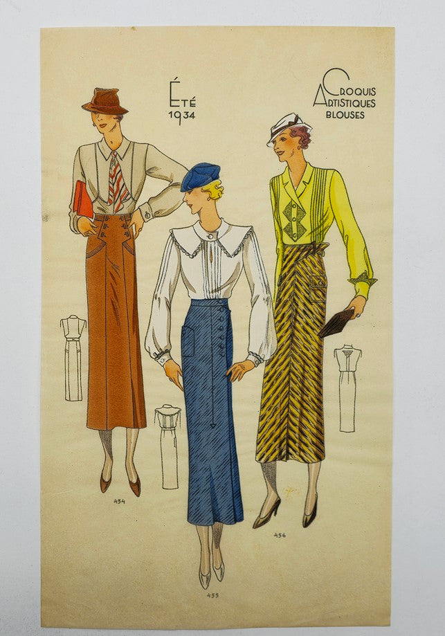 Croquis Elegants: Modeles D'Avant Saison Hiver 1933 Brochure