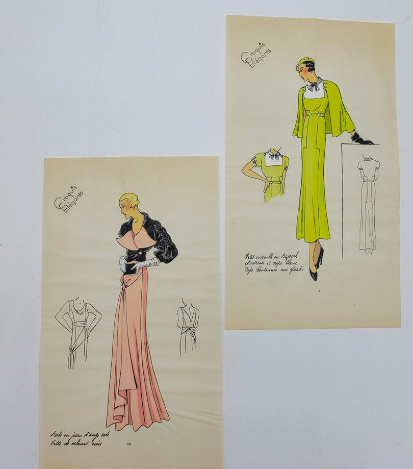 Croquis Elegants: Modeles D'Avant Saison Hiver 1933 Brochure