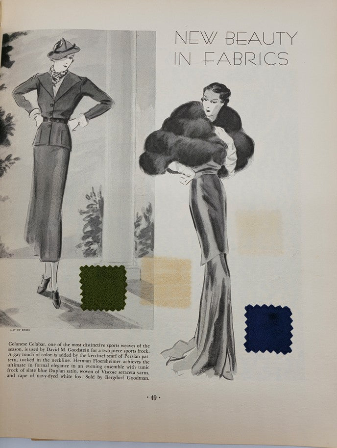 VTG Fashions Art Magazine Winter 1935 Vol 1 No. 2 New Fabrics from France