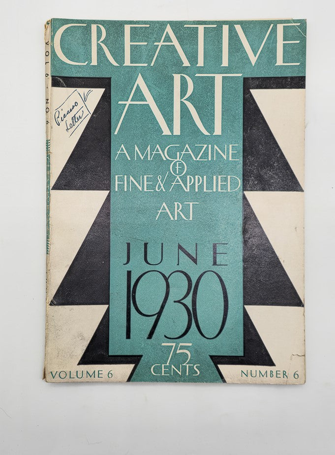 VTG Creative Art Magazine June 1930 Picasso - A Letter on Art