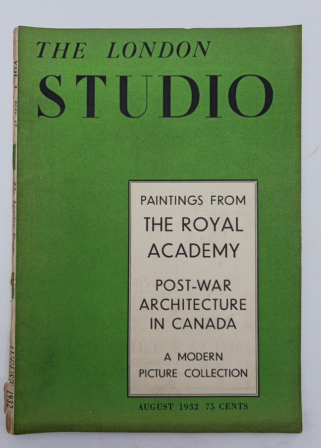 VTG The London Studio Magazine August 1932 Paintings from Royal Academy