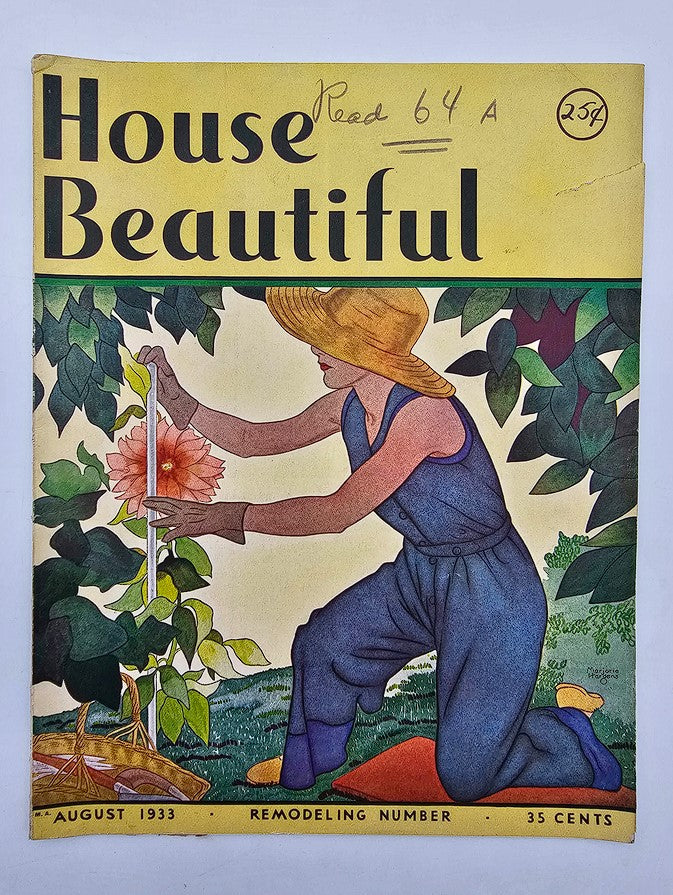 VTG House Beautiful Magazine August 1933 Vol 74 #2 A Terrace Pool