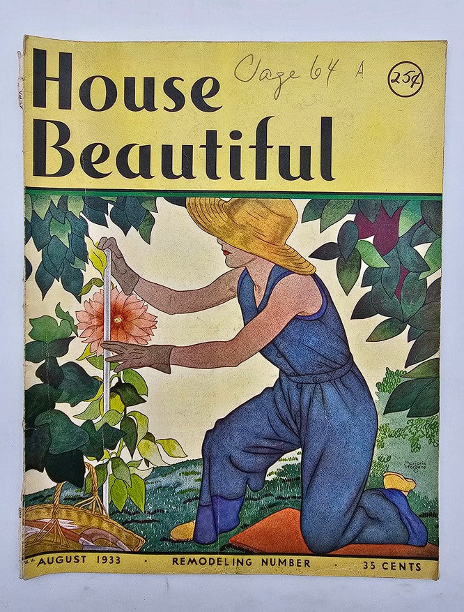 VTG House Beautiful Magazine August 1933 Vol 74 #2 Plum Trees Started