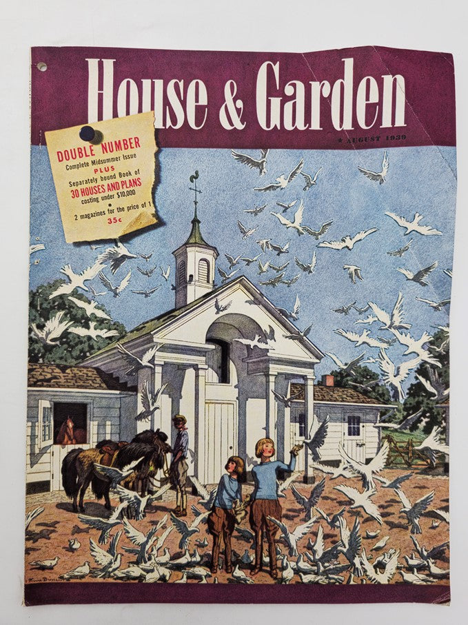 Lot of 2 House & Garden Magazine August 1939 House Portfolio