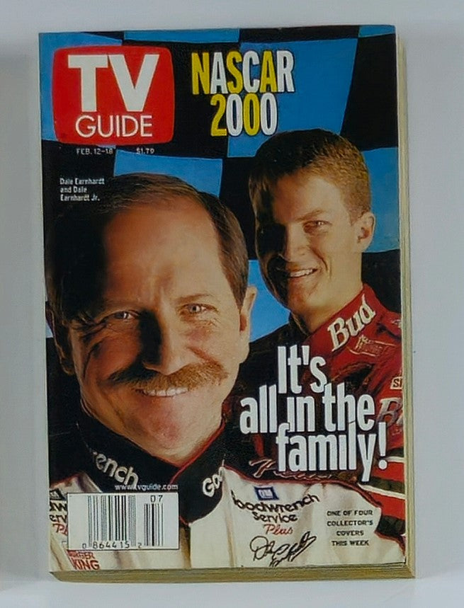 TV Guide Magazine February 12 2000 Dale Earnhardt & Jr. Rochester Ed. No Label