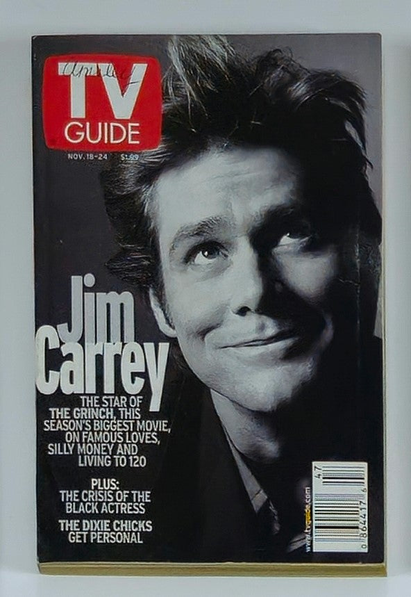 TV Guide Magazine November 18 2000 Jim Carrey The Grinch Rochester Ed. No Label