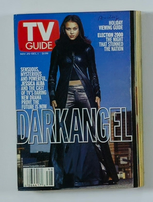 TV Guide Magazine November 25 2000 Jessica Alba Darkangel Rochester Ed. No Label