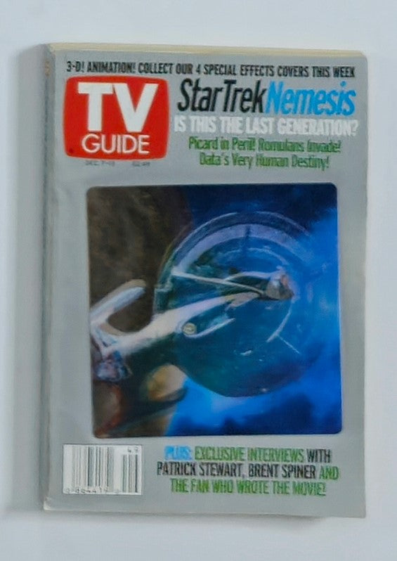 TV Guide Magazine December 7 2002 StarTrek Nemesis Rochester Ed. No Label