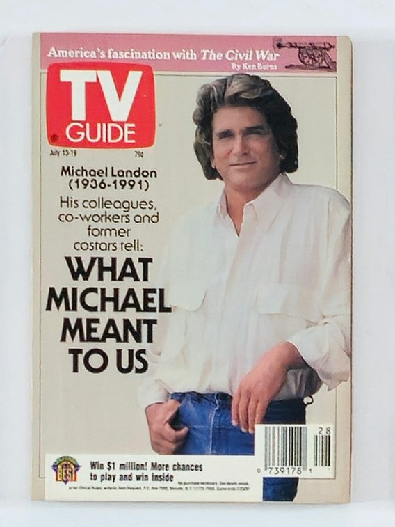 TV Guide Magazine July 13 1991 Michael Landon 1936 - 1991 NY Metro Ed.