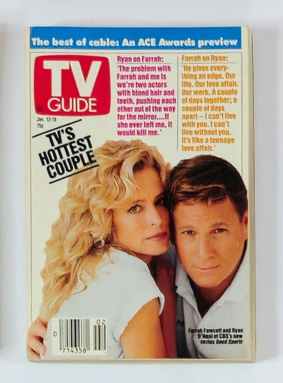 TV Guide Magazine January 12 1991 Farrah Fawcett & O'Neal NY Metro Ed. No Label