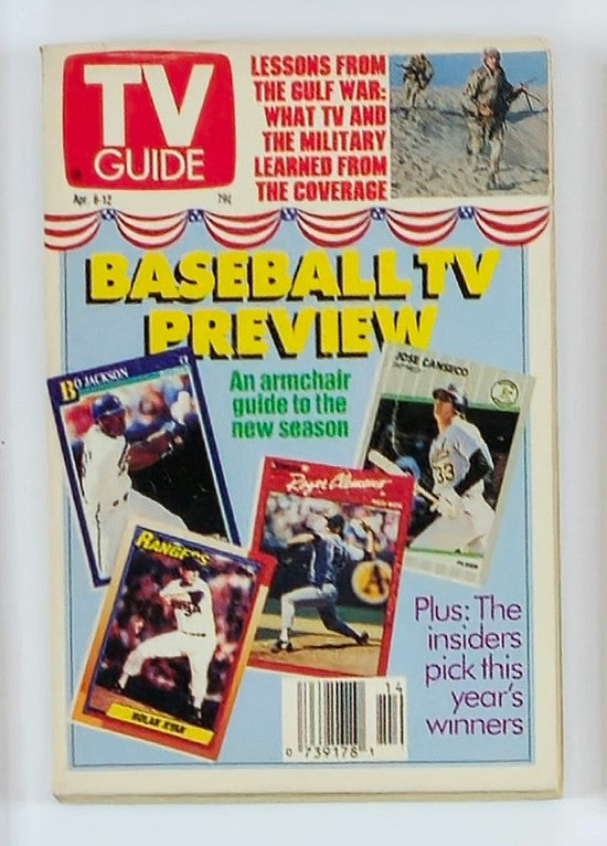 TV Guide Magazine April 6 1991 Bo Jackson & Jose Canseco NY Metro Ed. No Label