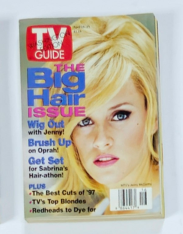 TV Guide Magazine April 19 1997 MTV's Jenny McCarthy Washington Ed. No Label