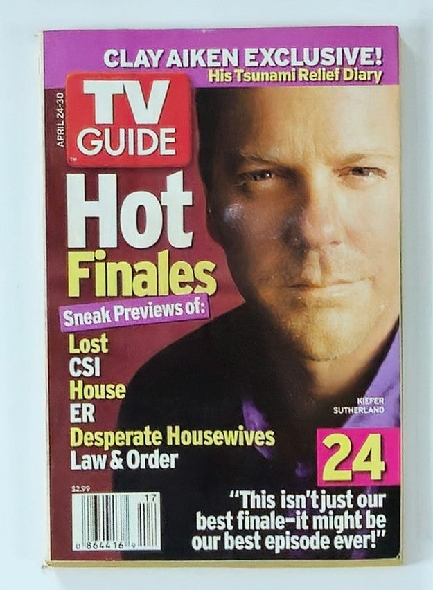 TV Guide Magazine April 24 2005 Kiefer Sutherland Western NY State Ed. No Label