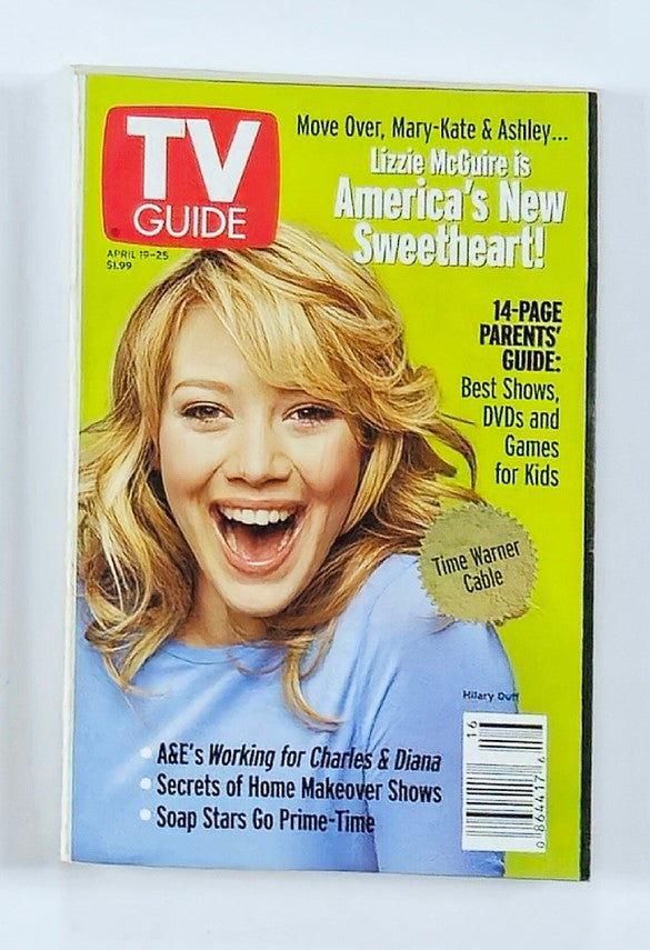 TV Guide Magazine April 19 2003 Hilary Duff Rochester Ed. No Label