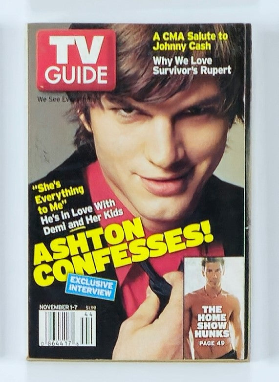 TV Guide Magazine November 1 2003 Ashton Kutcher Rochester Ed. No Label