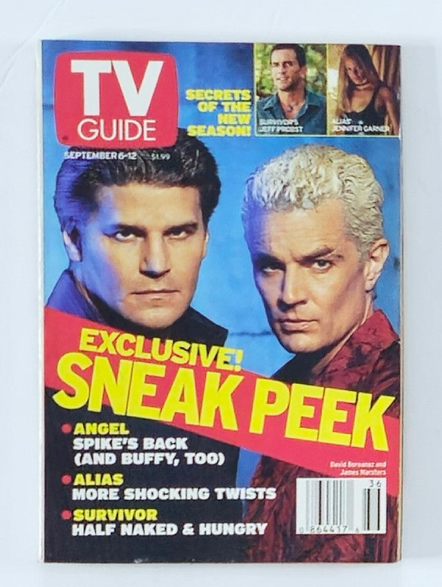 TV Guide Magazine September 6 2003 David Boreanaz Rochester Ed. No Label