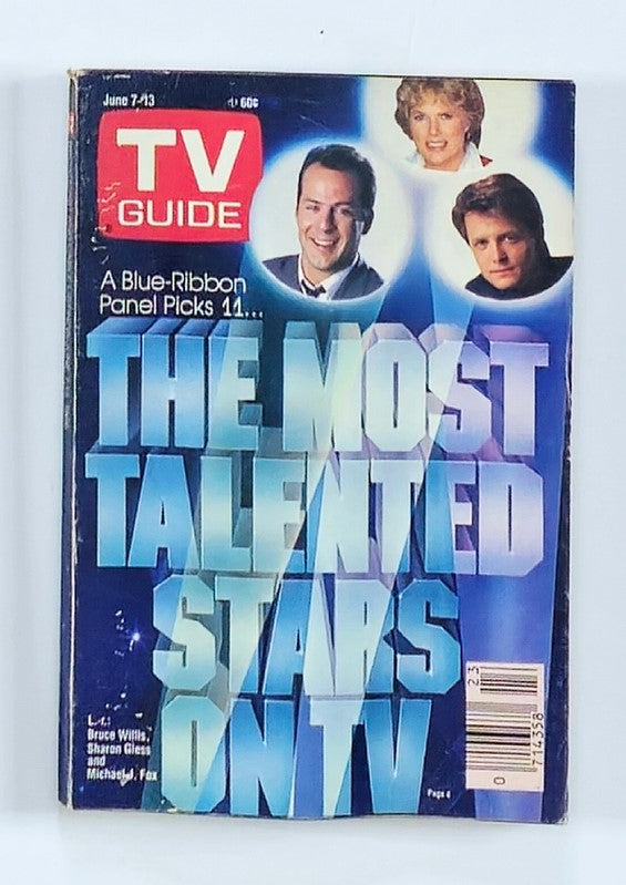 TV Guide Magazine June 7 1986 Bruce Willis, Sharon Gless Rochester Ed. No Label