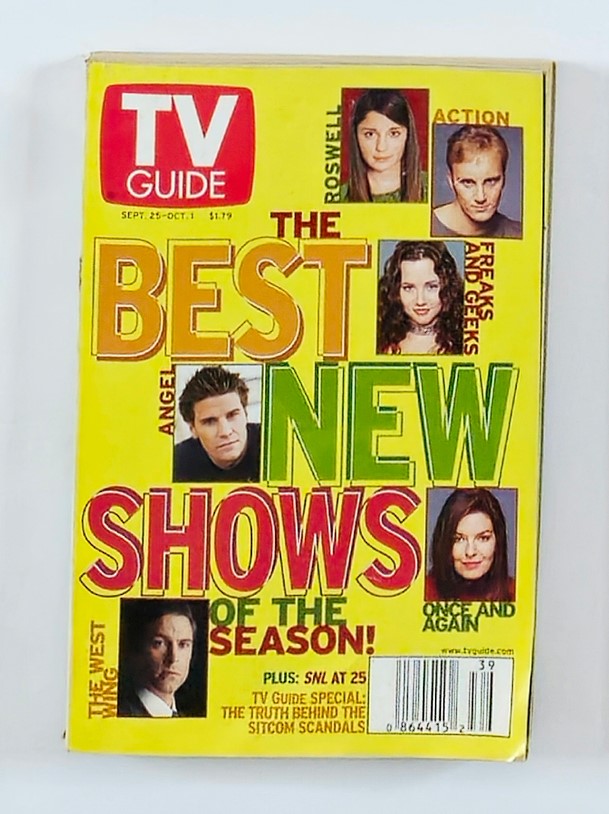 TV Guide Magazine September 25 1999 The Best New Shows NY Metro Ed. No Label