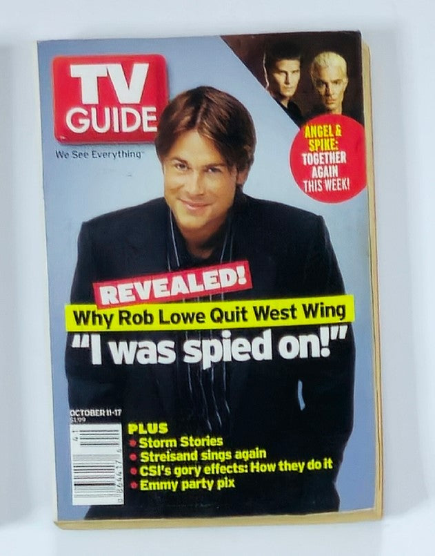 TV Guide Magazine October 11 2003 Rob Lowe Rochester Ed. No Label