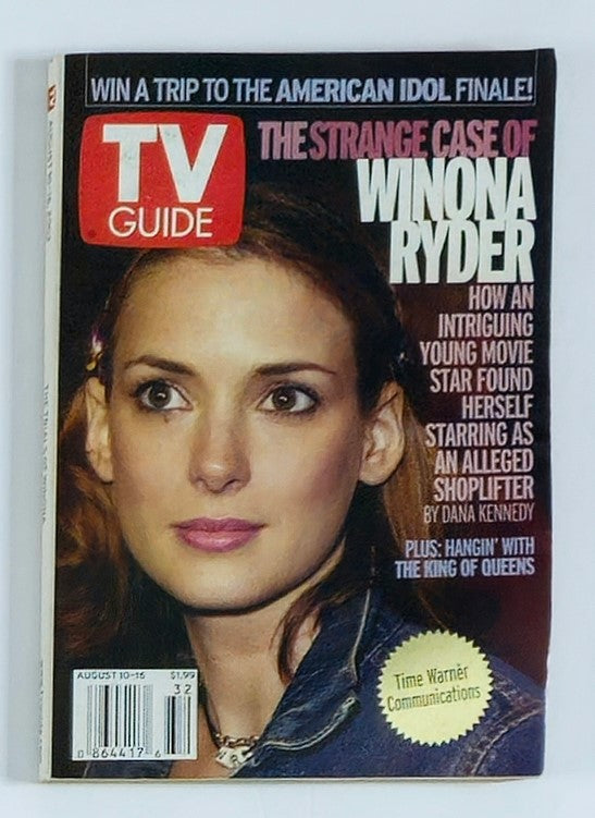 TV Guide Magazine August 10 2002 Winona Ryder Rochester Ed. No Label