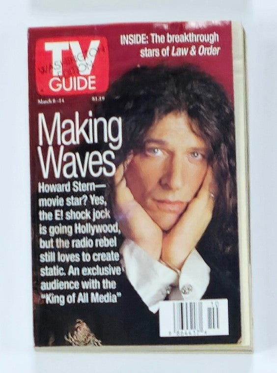 TV Guide Magazine March 8 1997 Howard Stern Washington Ed. No Label