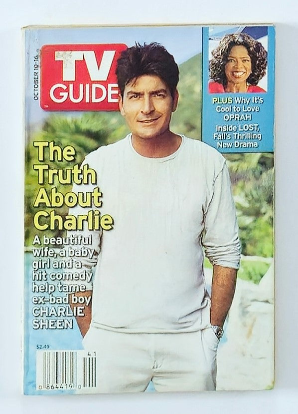 TV Guide Magazine October 10 2004 Charlie Sheen Western NY State Ed. No Label