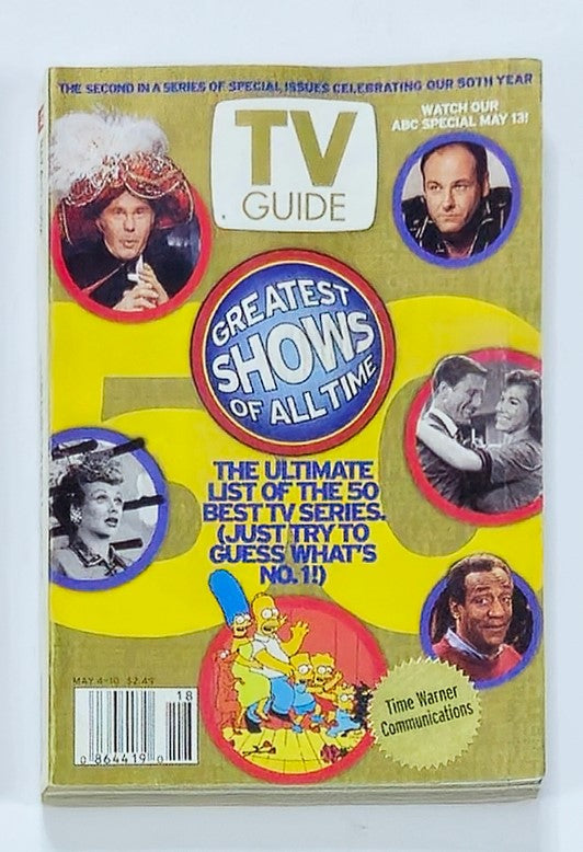 TV Guide Magazine May 4 2002 Greatest Show of All Time Rochester Ed. No Label