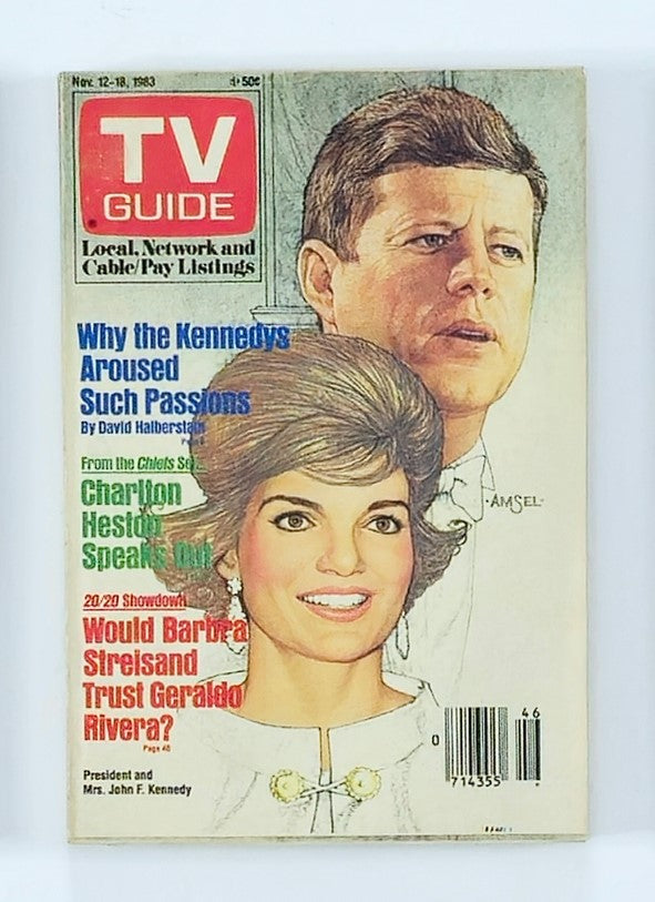 TV Guide Magazine November 12 1983 Kennedy's Washington-Baltimore Ed. No Label