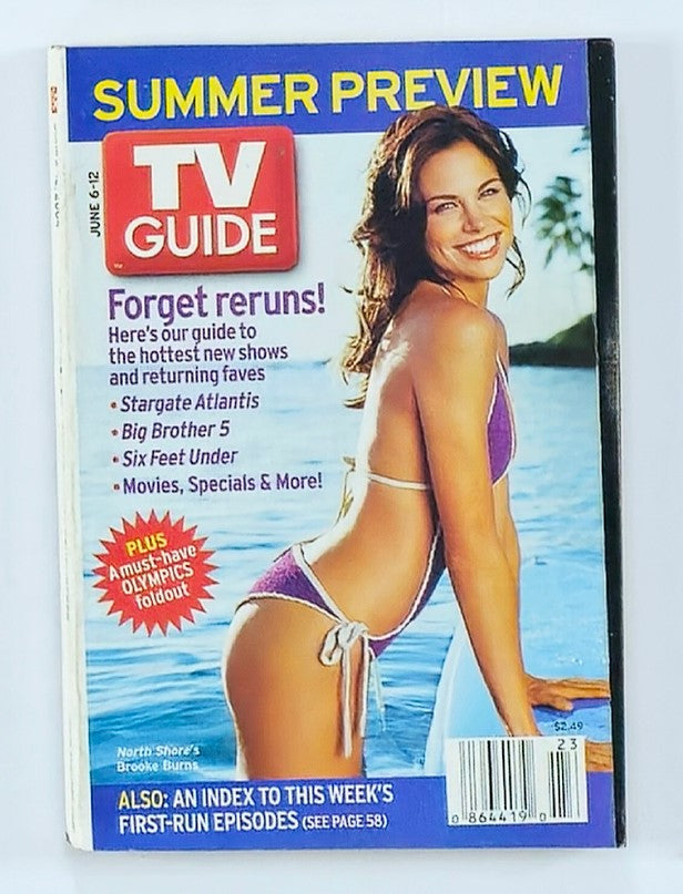 TV Guide Magazine June 6 2004 featuring Brooke Burns on the cover, showcasing the Summer Preview with highlights for new shows and returning favorites.