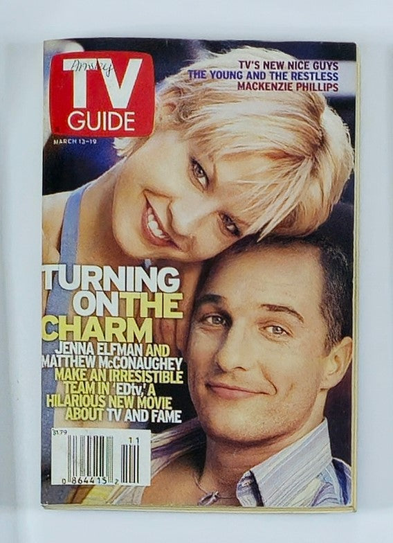 TV Guide Magazine March 13 1999 Jenna Elfman & Matthew Rochester Ed. No Label