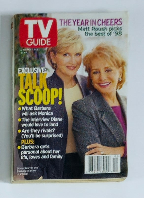 TV Guide Magazine January 2 1999 Diane Sawyer Barbara W. NY Metro Ed. No Label