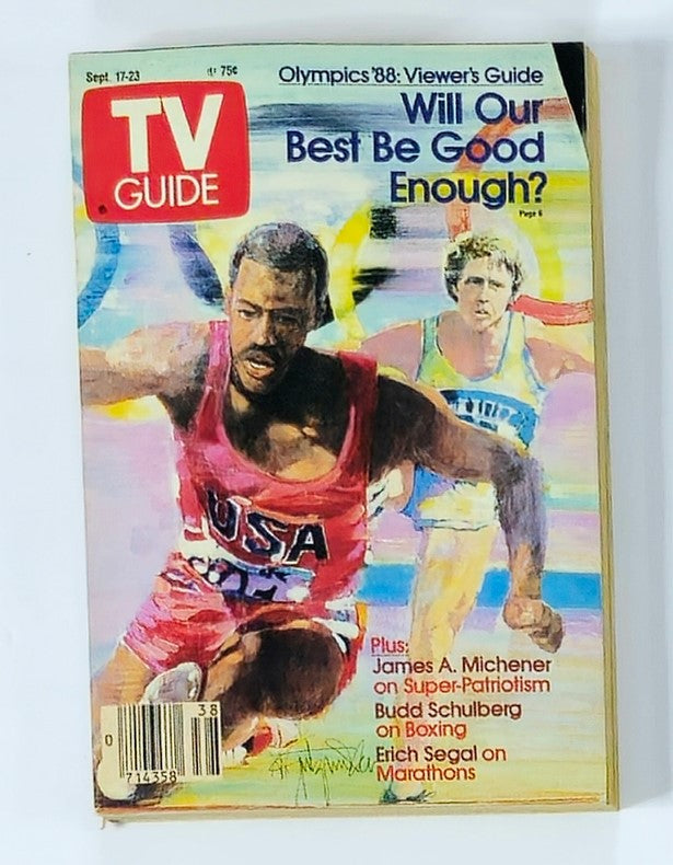 TV Guide Magazine September 17 1988 James A. Michener Philadelphia Ed. No Label