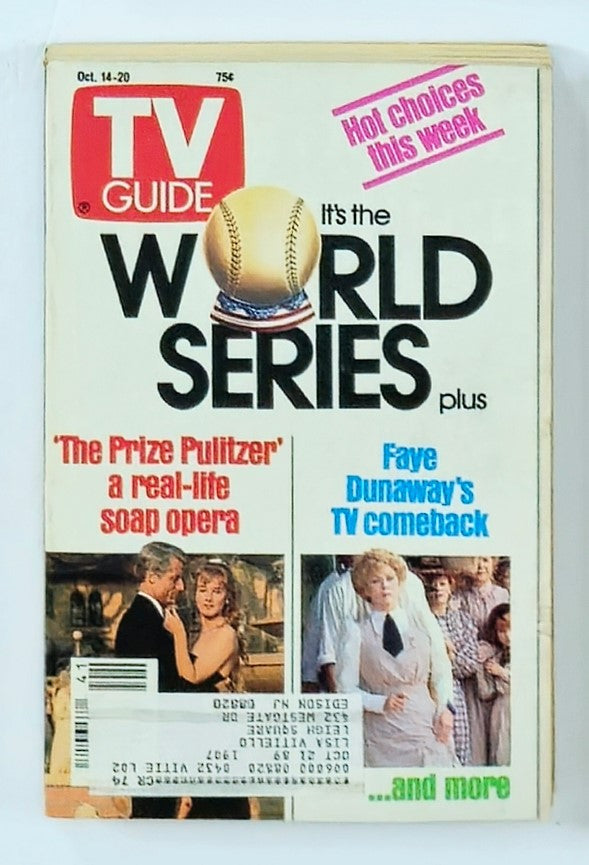 TV Guide Magazine October 14 1989 World Series & The Prize Pulitzer NY Metro Ed.