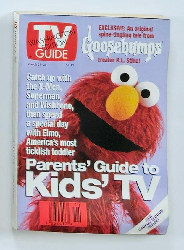 TV Guide Magazine March 15 1997 Elmo and Goosebumps Washington Ed. No Label