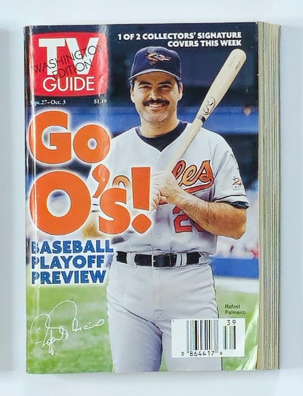 TV Guide Magazine September 27 1997 Rafael Palmeiro Washington Ed. No Label