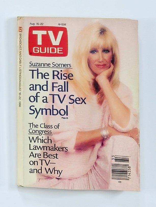 TV Guide Magazine August 16 1986 Suzanne Somers NY Metro Ed. No Label