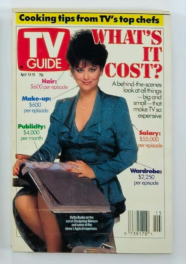 TV Guide Magazine April 13 1991 Delta Burke on Designing Women NY Metro Ed.